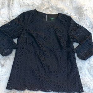 Jcrew black lace top